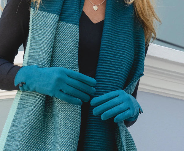 Peacock Teal Ladies Gloves**