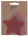 Glick Red Foil Star Tag Pack Of 6*
