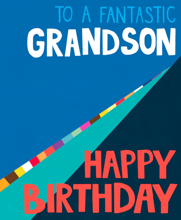 Paper Salad Grandson Birthday Card