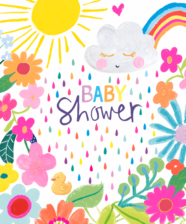 Paper Salad Baby Shower Card