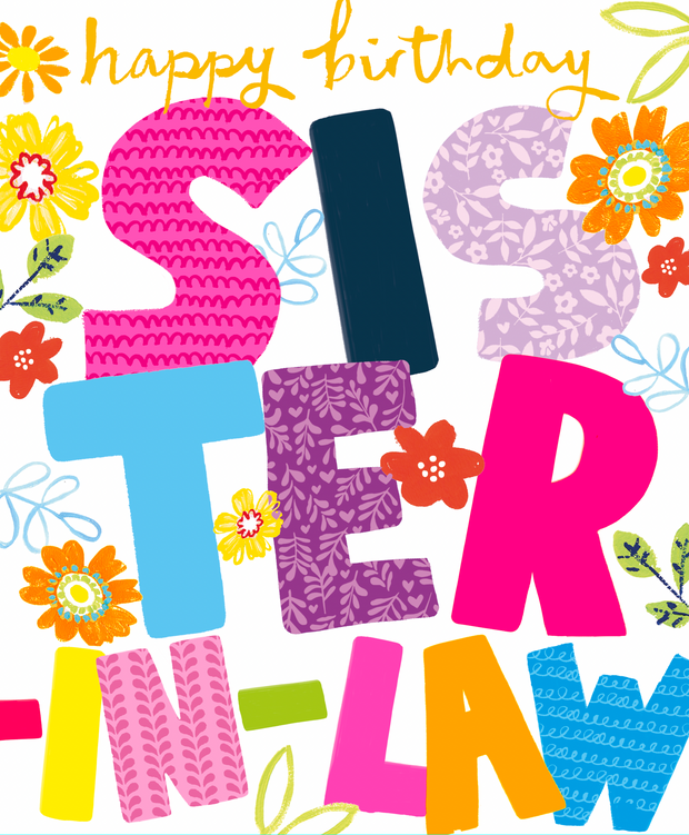 Paper Salad Sister in Law Birthday Card*