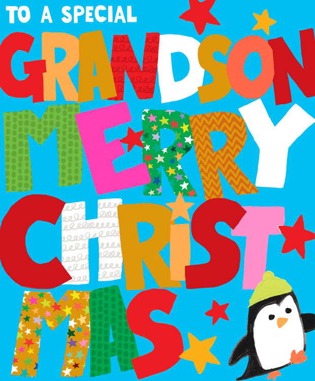 Papersalad Grandson Christmas Card**
