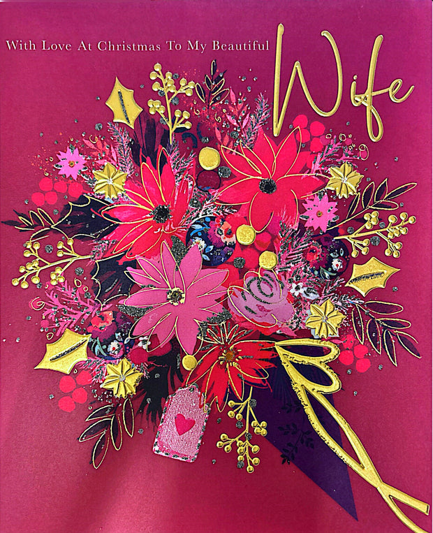 Words N Wishes Wife Christmas Card**