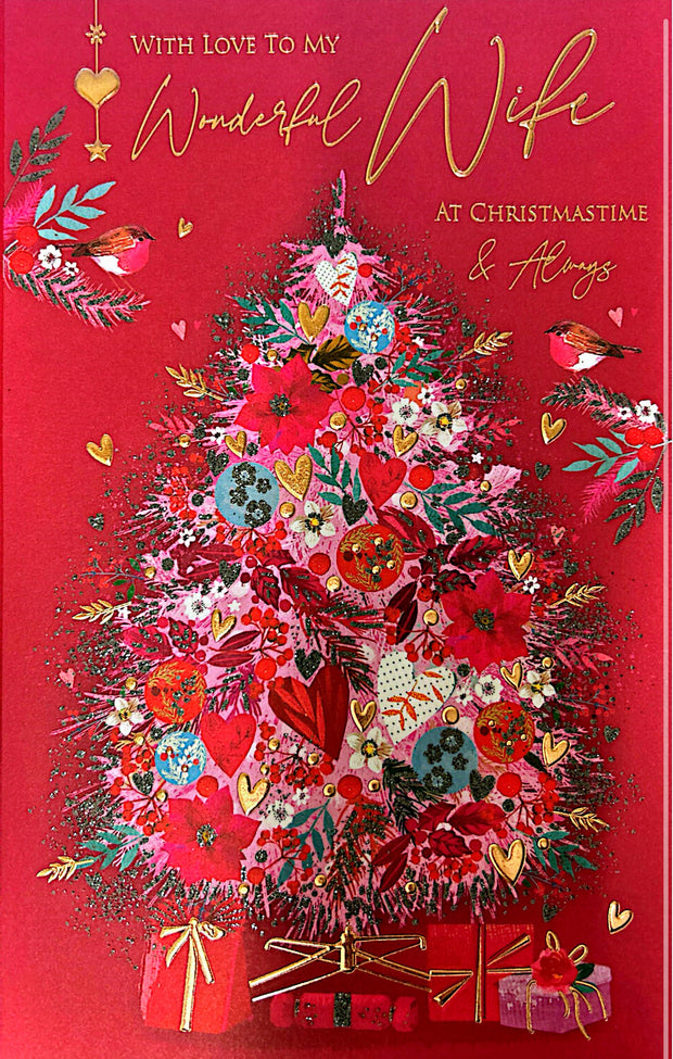 Words N Wishes Wife Christmas Card**