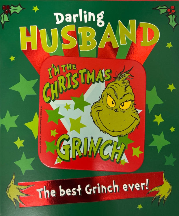 Words N Wishes Husband Grinch Christmas Card**
