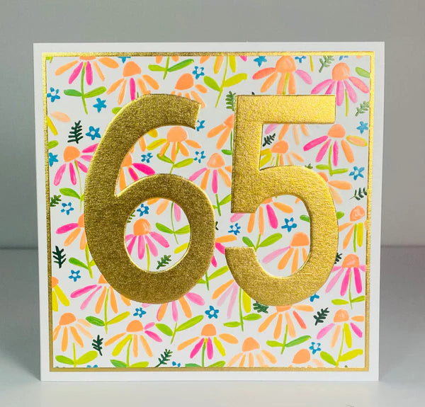 Paper Salad 65th Birthday Card