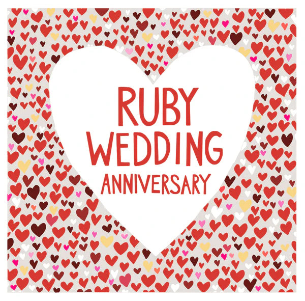 Paper Salad Ruby Wedding Anniversary Card*