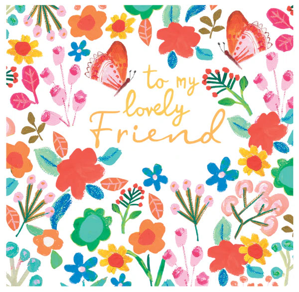 Papersalad Bright Flower & Butterflies Friend Card*