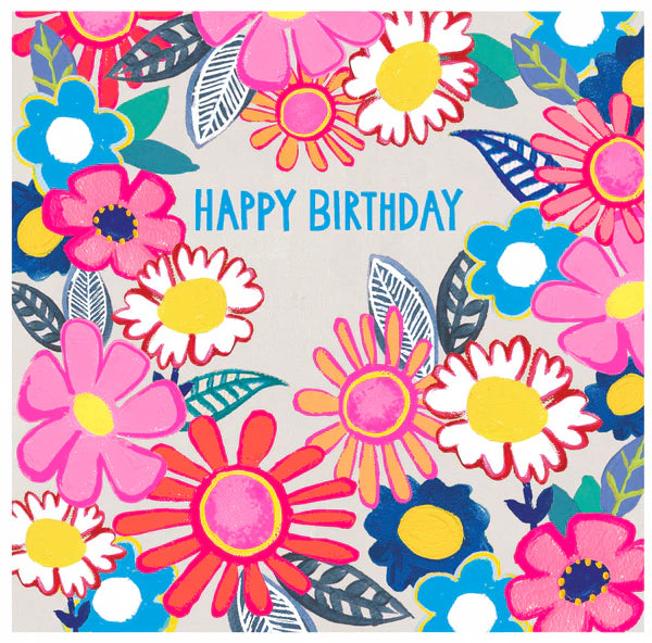 Paper Salad Bright Flowers Birthday Card*