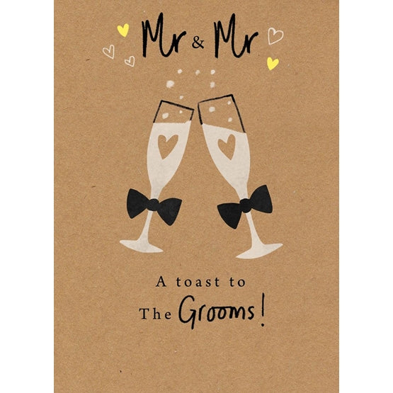 Mint Mr & Mr Wedding Card
