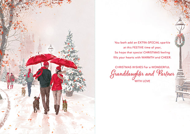 Words & Wishes Granddaughter & Partner Christmas Card