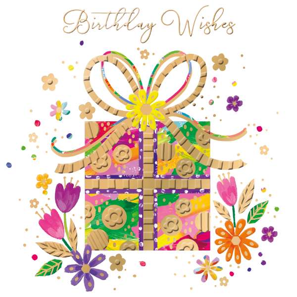 Noel Tatt Present Birthday Blank Card