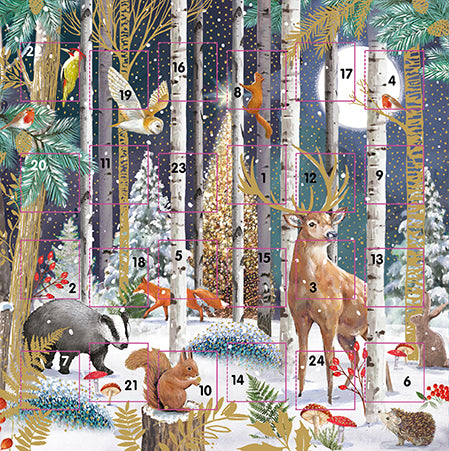 Ling Design Mini Advent Calendar Christmas Card