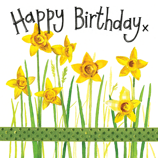 Alex Clark Daffodil Birthday Card
