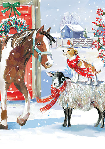 Ling Design Box of 24 Christmas Card**