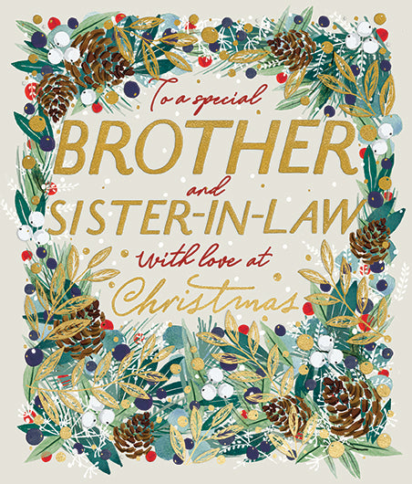 Ling Design Brother & Sister In Law Christmas Card**