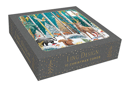 Ling Design Box of 10 Christmas Card**