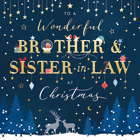 Ling Design Brother & Sister in Law Christmas Card**