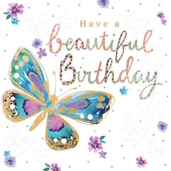 Noel Tatt Butterfly Birthday Card*