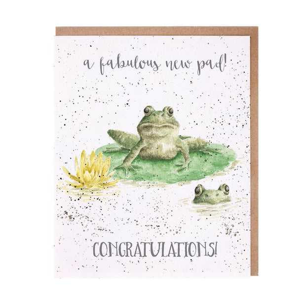 Wrendale 'New Pad' frog new home card