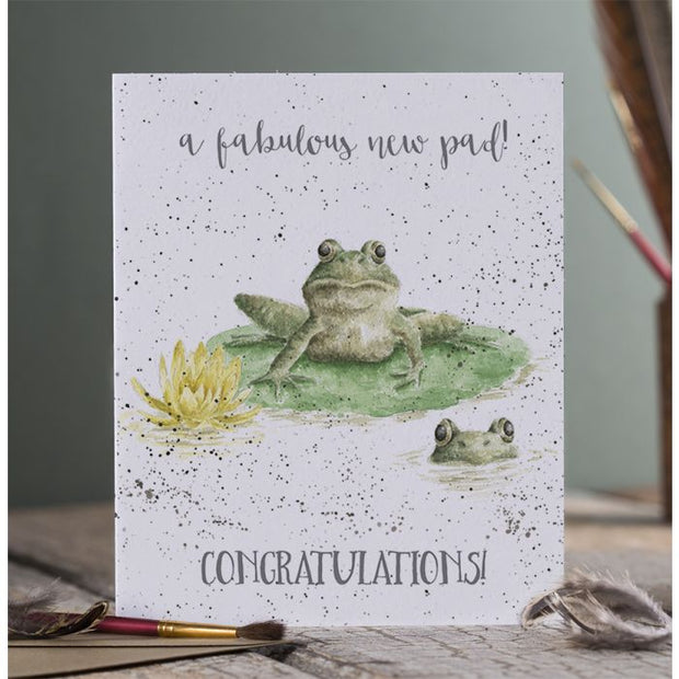 Wrendale 'New Pad' frog new home card