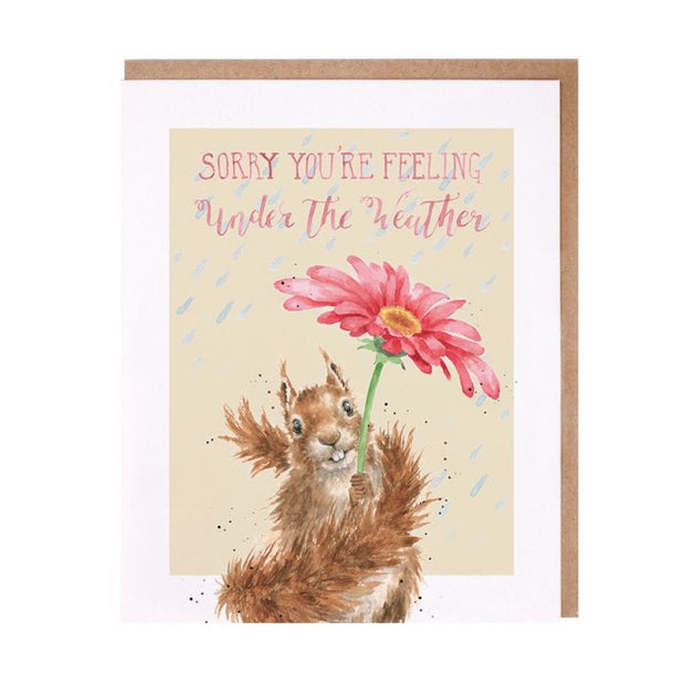 Wrendale 'Under the weather' squirrel card