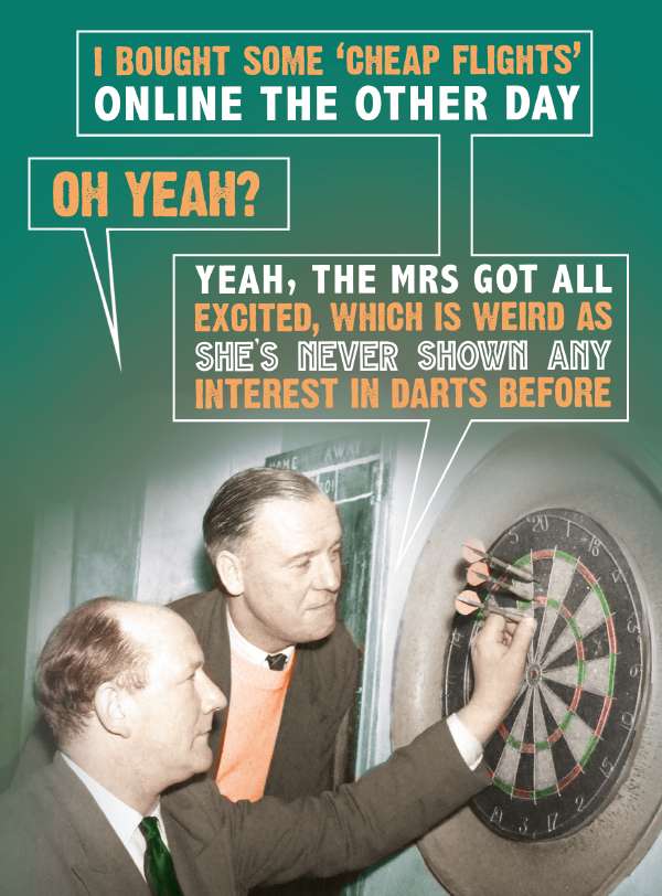 Quitting Hollywood Darts Humour Card*