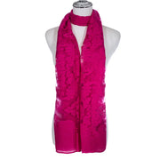 Accessories By Park Lane Hot Pink Burnt Out Scarf**