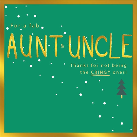 Mint Aunt & Uncle Christmas Card**