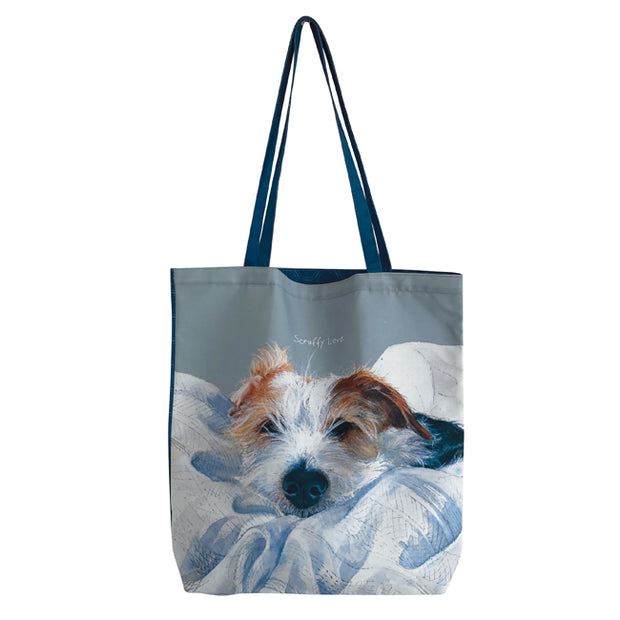 Little Dog Laughed "Scruffy Love" Dog Packable Shopping Bag