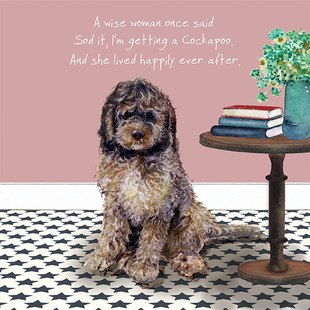 Little Dog Laughed Cockapoo Blank Greeting Card*