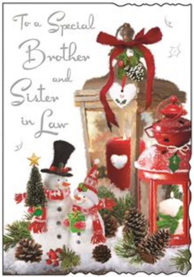 Jonny Javelin Brother & Sister In Law Christmas Card**