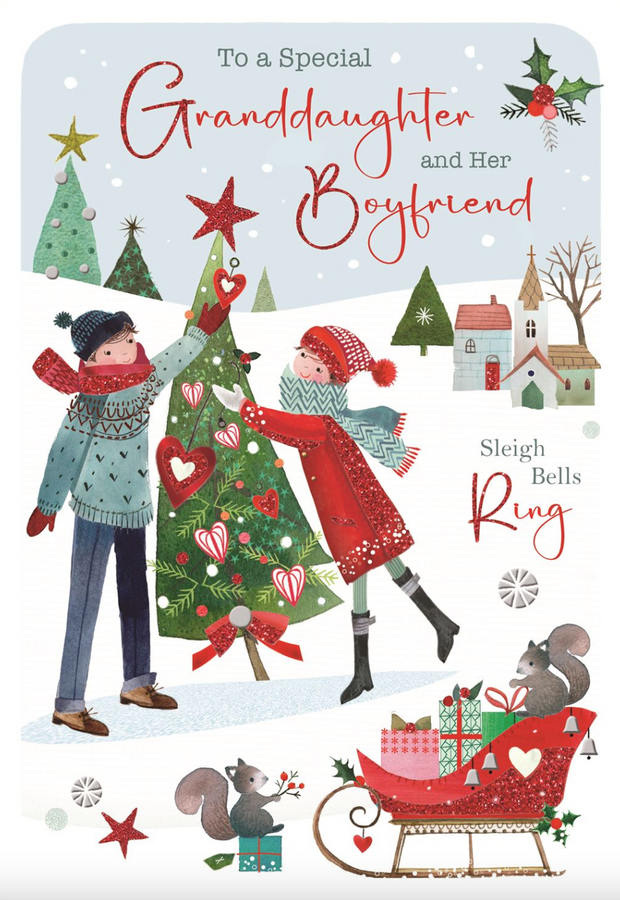 Jonny Javelin Granddaughter & Her Boyfriend Christmas Card**