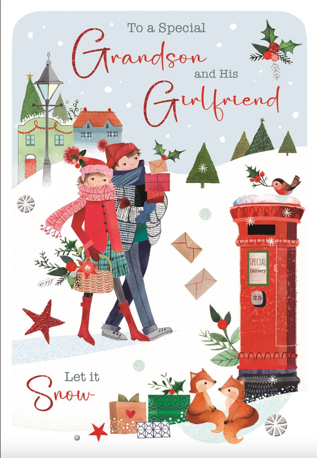 Jonny Javelin Grandson & his Girlfriend Christmas Card**