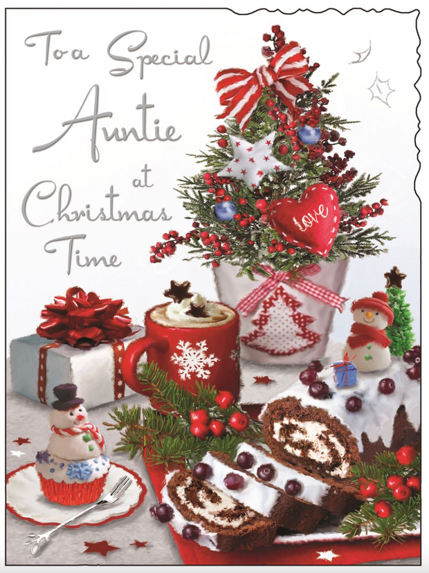 Jonny Javelin Auntie Christmas Card**