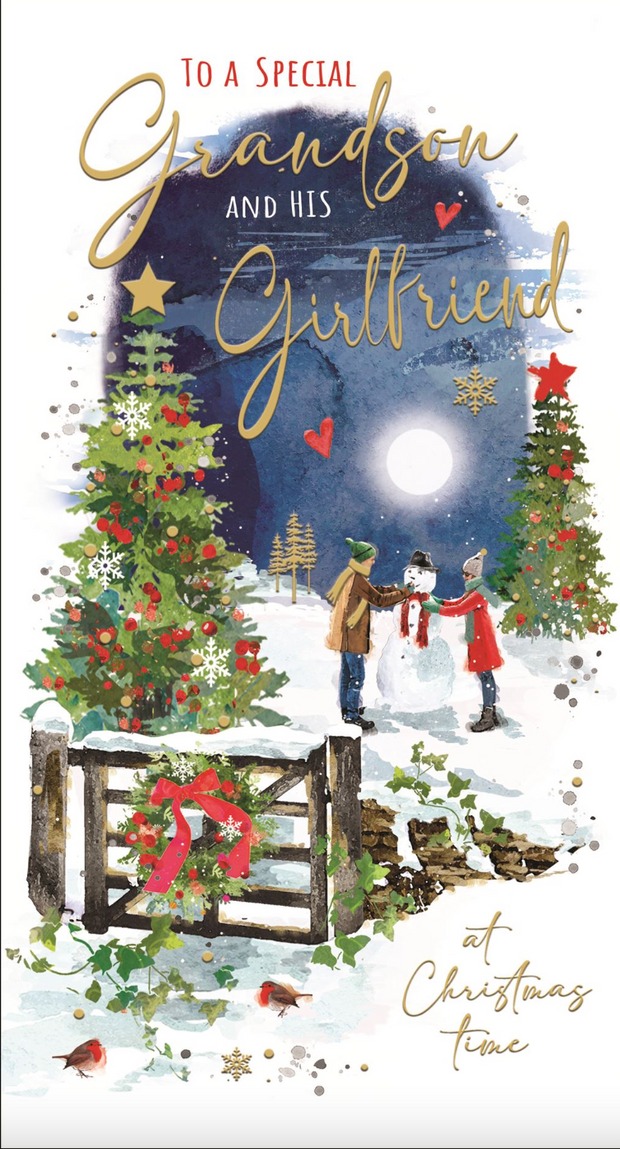 Jonny Javelin Grandson & his Girlfriend Christmas Card**