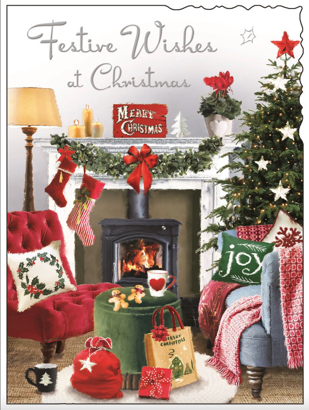 Jonny Javelin Wishes Open Christmas Card**