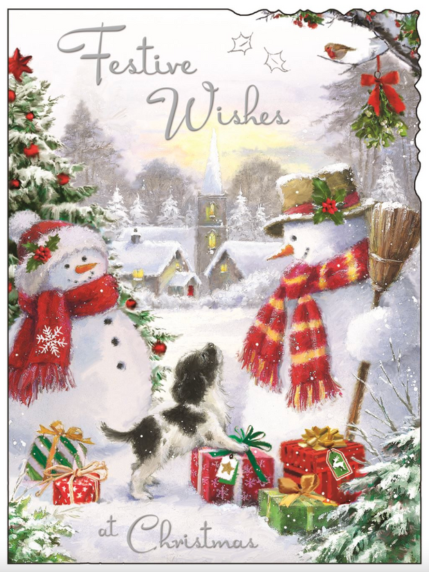 Jonny Javelin Wishes Open Christmas Card**