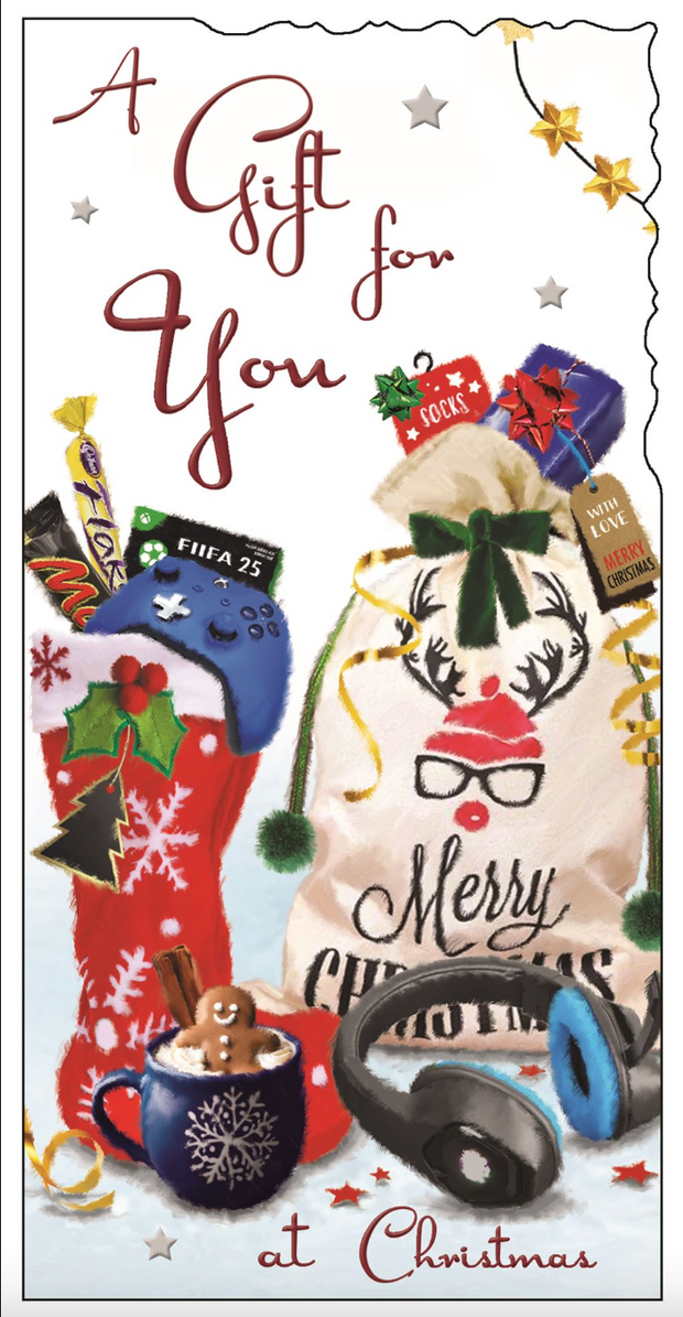 Jonny Javelin Money Wallet Christmas Card**