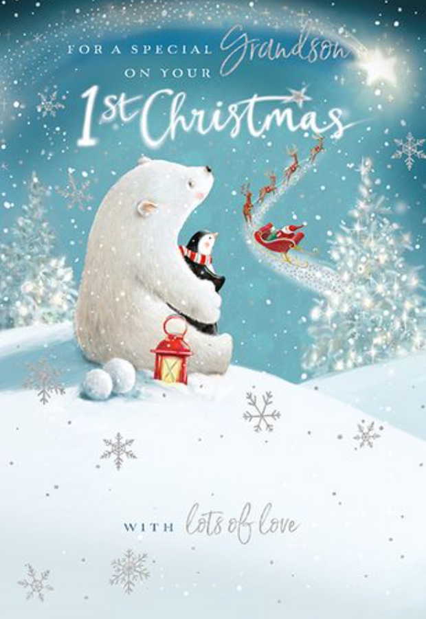 Ling Design Grandson 1st Christmas Card**