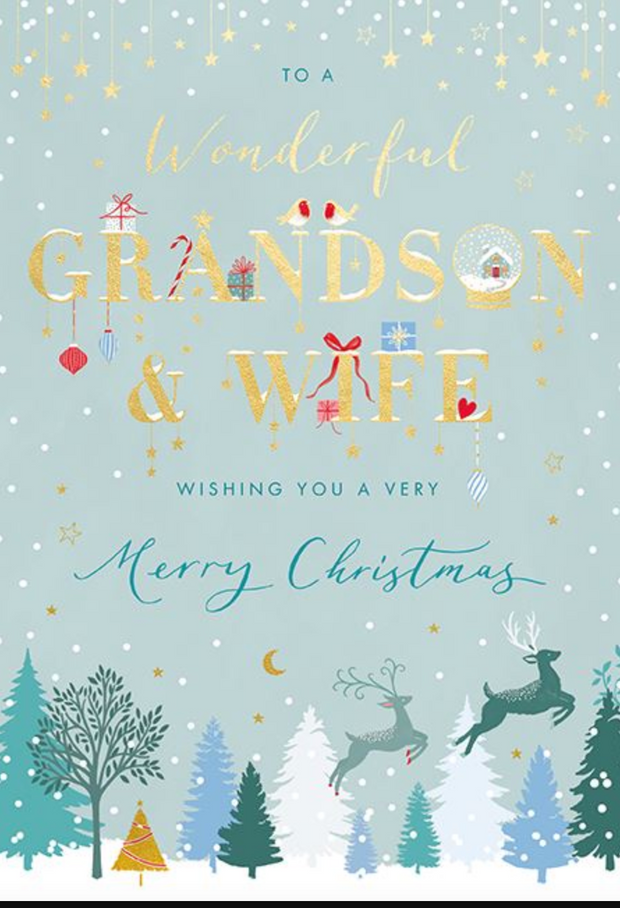 Ling Design Grandson & Wife Christmas Card**