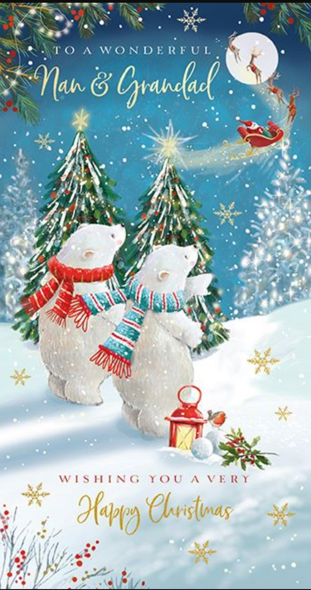 Ling Design Nan & Grandad Christmas Card**
