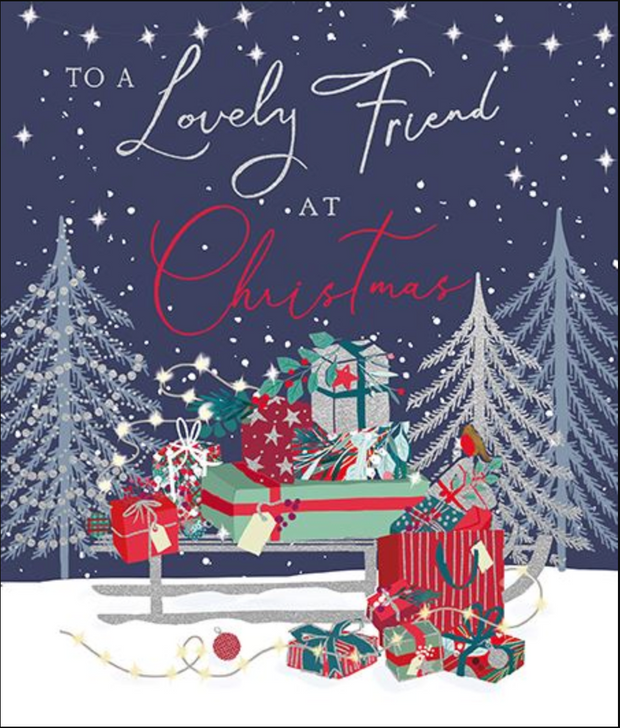 Ling Design Lovely Friend Christmas Card**