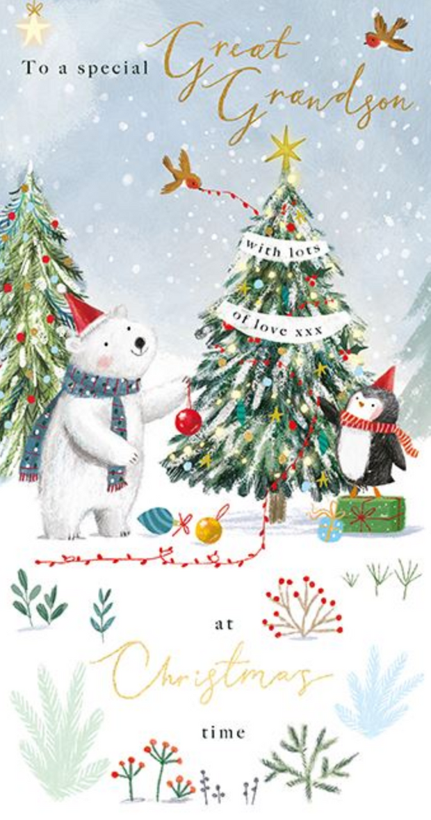 Ling Design Great Grandson Christmas Card**