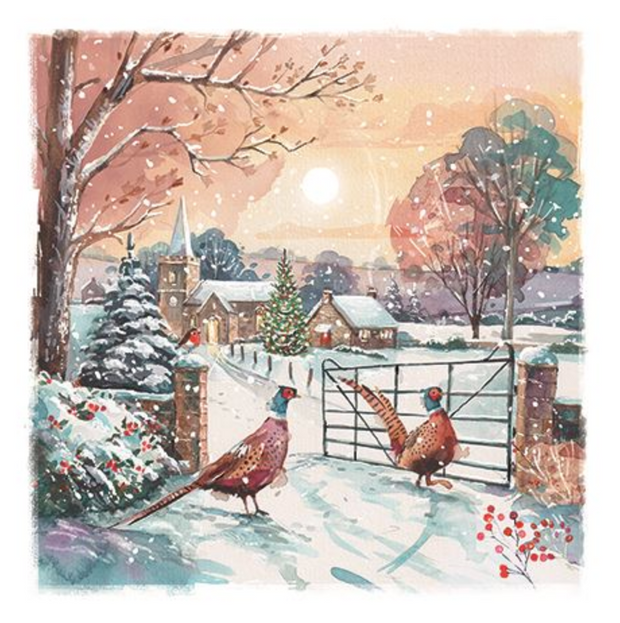 Ling Design Box of 12 Christmas Card**