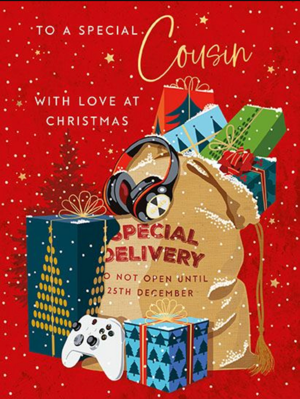 Words N Wishes Cousin Christmas Card**