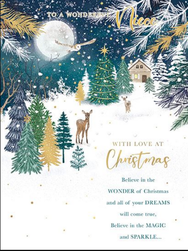 Words N Wishes Niece Christmas Card**
