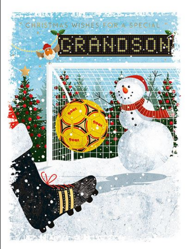 Words N Wishes Grandson Christmas Card**