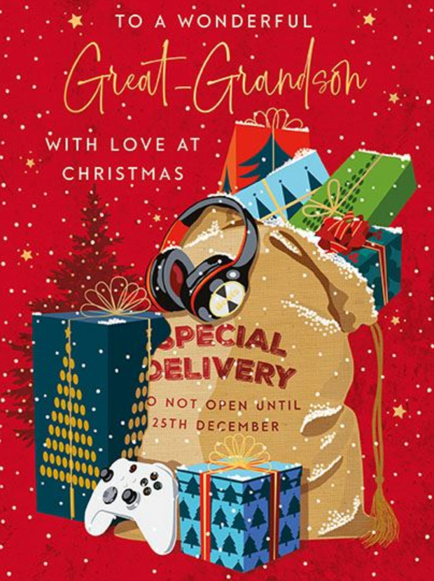 Words N Wishes Great-Grandson Christmas Card**
