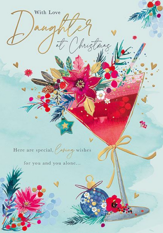 Words N Wishes Daughter Christmas Card**